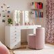 TOV Furniture Alyssa Pink Rolling Desk Chair-1