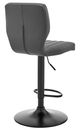 Armen Living Bardot Gray/Matte Black Adjustable Swivel Bar Stool-3