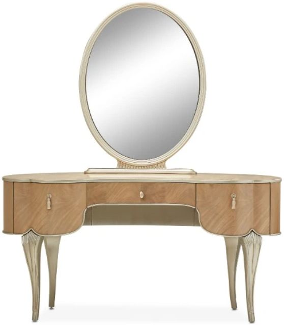 Michael Amini® Villa Cherie 2-Piece Caramel/Chardonnay Vanity Set-1