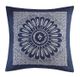 Olliix by INK+IVY Sofia Navy Cotton Embroidered Decorative Square Pillow-0
