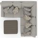 Jackson Furniture Livingston 3-Piece Linen Curved Sectional-2