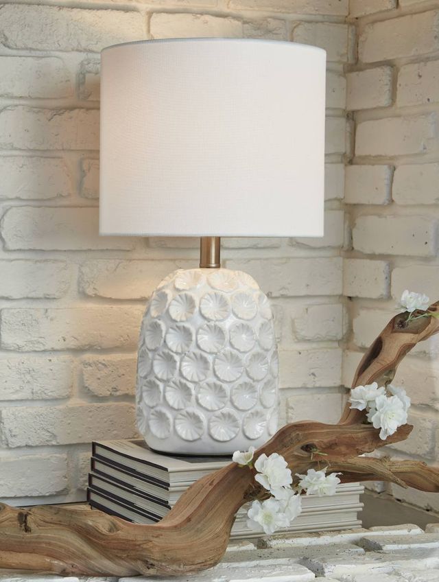 Signature Design by Ashley® Moorbank White Ceramic Table Lamp-2