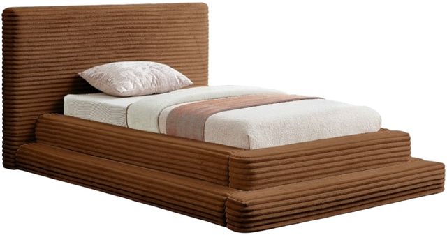 Meridian Furniture Drew Saddle Twin Upholstered Panel Bed-0
