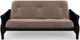 dhp furniture® Tan Wood Futon with Arms-3