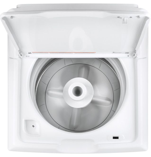 GE® 4 Cu. Ft White Agitator Top Load Washer with Stainless Steel Basket and Water Level Control-3