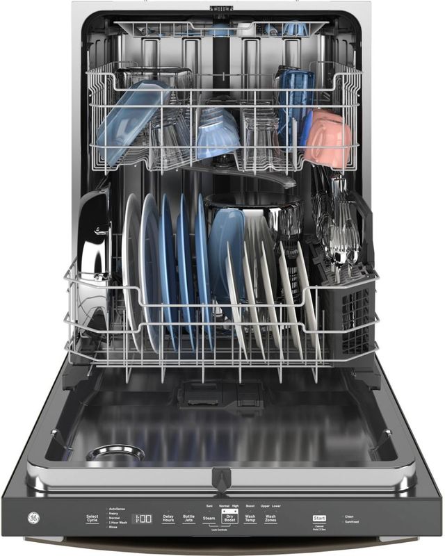 GE® ENERGY STAR® 24" Fingerprint Resistant Slate Top Control Built In Dishwasher with Sanitize Cycle-3
