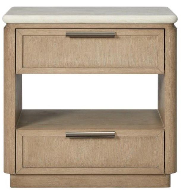 Bernards Trilogy Toffee Oak Drawer Front Nightstand-1