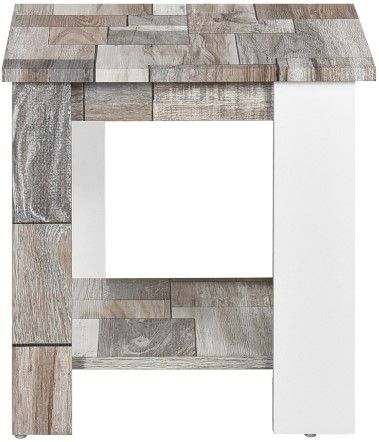Mazin Furniture Brooke Rustic Gray/White End Table-1