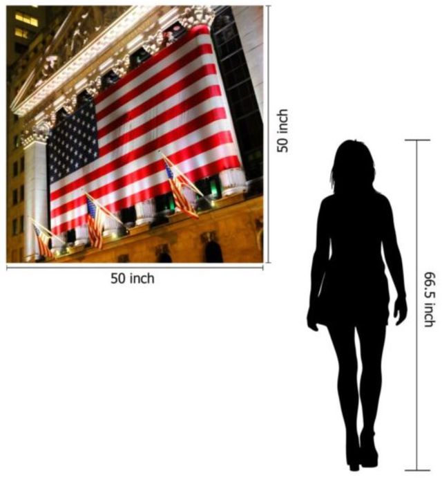 Classy Art Flag across Stock Exchange Wall Art-3
