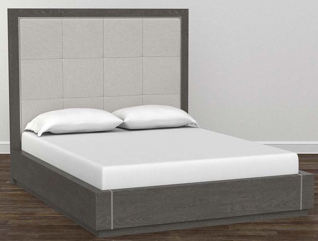 Bassett® Furniture Modern Astor Normandy Grey Queen Upholstered Bed-1