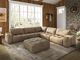 Legends Home Concord Brown Leather Square Ottoman-1