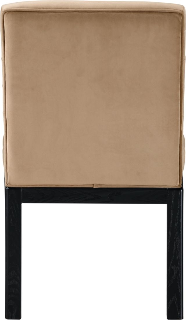 Meridian Furniture Evelyn Beige/Black Velvet Upholstered Side Chair-3