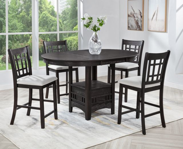 Crown Mark Hartwell Charcoal Black Dining Counter Table-1