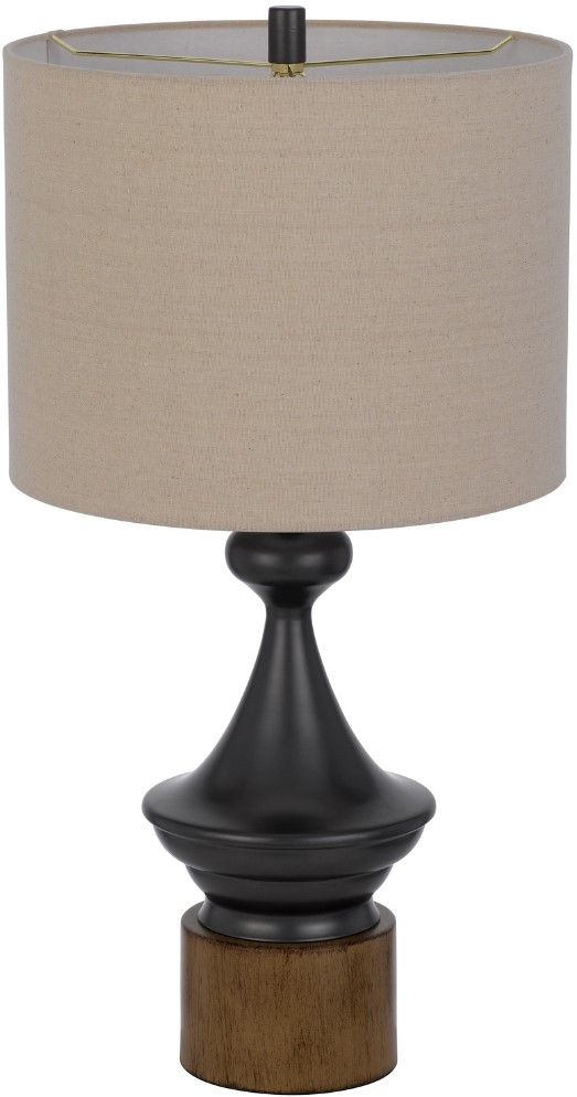 Cal® Lighting & Accessories Sterling Charcoal Greg Table Lamp-2