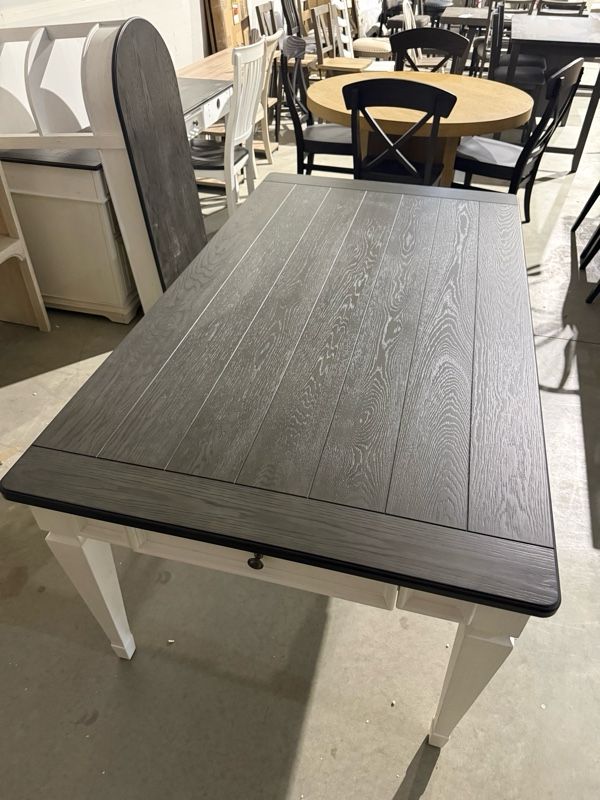 Clearance Liberty Furniture Allyson Park Charcoal Dining Table with Wirebrushed White Base-1