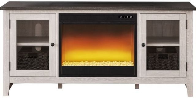 Signature Design by Ashley® Dorrinson Two-Tone TV Stand with Electric Fireplace