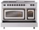 Ilve® Nostalgie II Noblesse 48'' Custom RAL Color Pro Style Dual Fuel Range with Burnished Trim-3