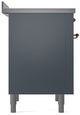 Ilve® Nostalgie II Series 36" Blue Grey Pro Style Induction Range-4