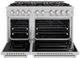 ZLINE 48" 6.7 cu. ft. Gas Range with 8 Burner DuoPro™ Cooktop and Dual Ovens in Satin Stainless Steel -1