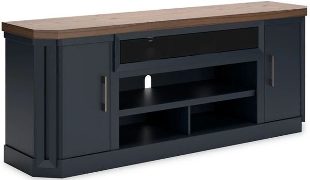 Clearance Signature Design by Ashley® Landocken Light Brown/Dark Slate Blue 83" TV Stand-3