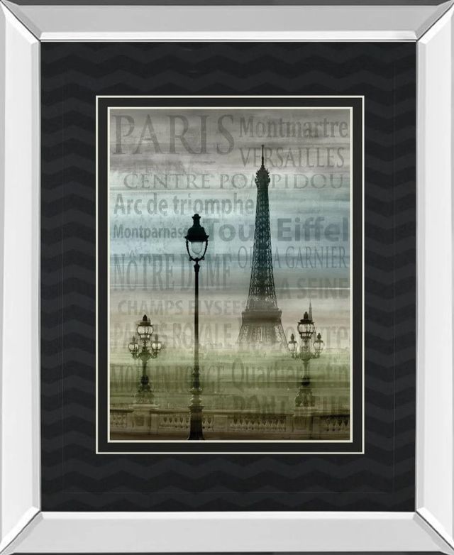 Classy Art Paris 1 by Allen Lanbert Mirror Framed Wall Art-0