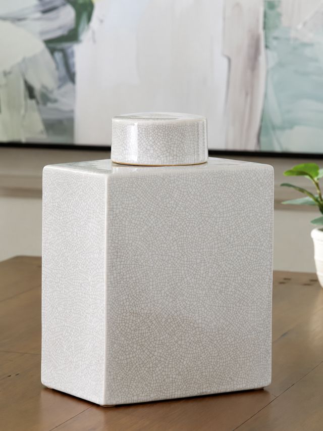 Signature Design by Ashley® Haddworth Antique White Jar-1