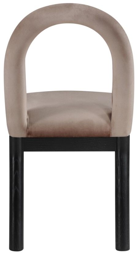 Meridian Furniture Conrad Taupe/Black Upholstered Dining Side Chair-3
