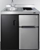 Summit® 36" Black and Stainless Steel All-In-One Kitchenette-1