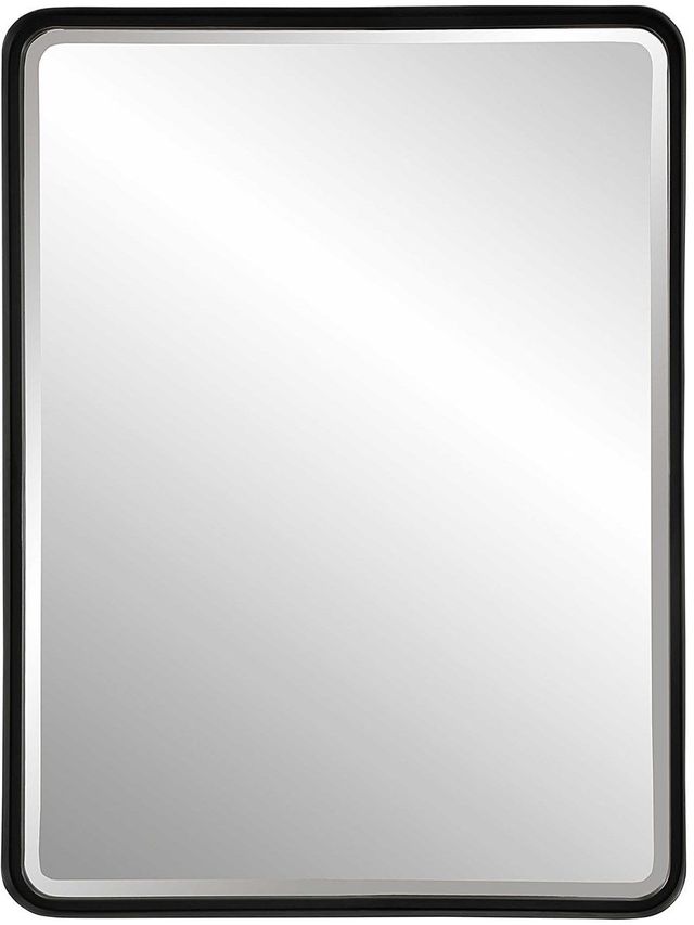 Uttermost® Crofton Satin Black Large Mirror-0