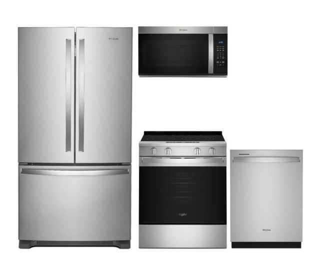 Whirlpool® 4 Piece Kitchen Package-Stainless Steel-0