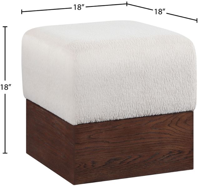Meridian Furniture Havre Beige/Brown Upholstered Ottoman-2