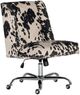 Linon Draper Black Cow Print Office Chair-0