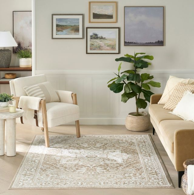 Nourison Home™ Dekor Ivory/Taupe 5'x7' Style 1 Area Rug-1