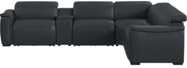 Flexsteel® Camden Abyss Blue Leather Power Reclining Sectional with Custom Layout Options-2
