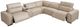 Drew & Jonathan Home Ivory Leather 6pc Reclining Sectional-0