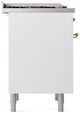 Ilve® Nostalgie II Series 36" White Pro Style Dual Fuel Range-3