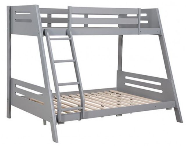 Furniture of America® Emilee Gray Twin/Full Bunk Bed-0