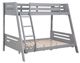Furniture of America® Emilee Gray Twin/Full Bunk Bed-0