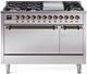 Ilve® Nostalgie II Series 48" Stainless Steel Pro Style Dual Fuel Range-0