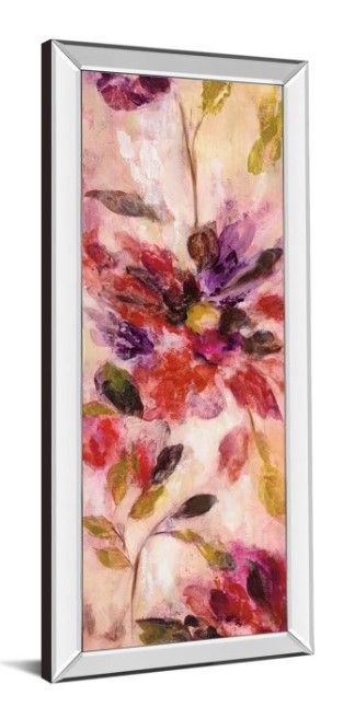 Classy Art Exuberant Florals I by Silvia Vassileva Mirrored Frame Wall Art-1