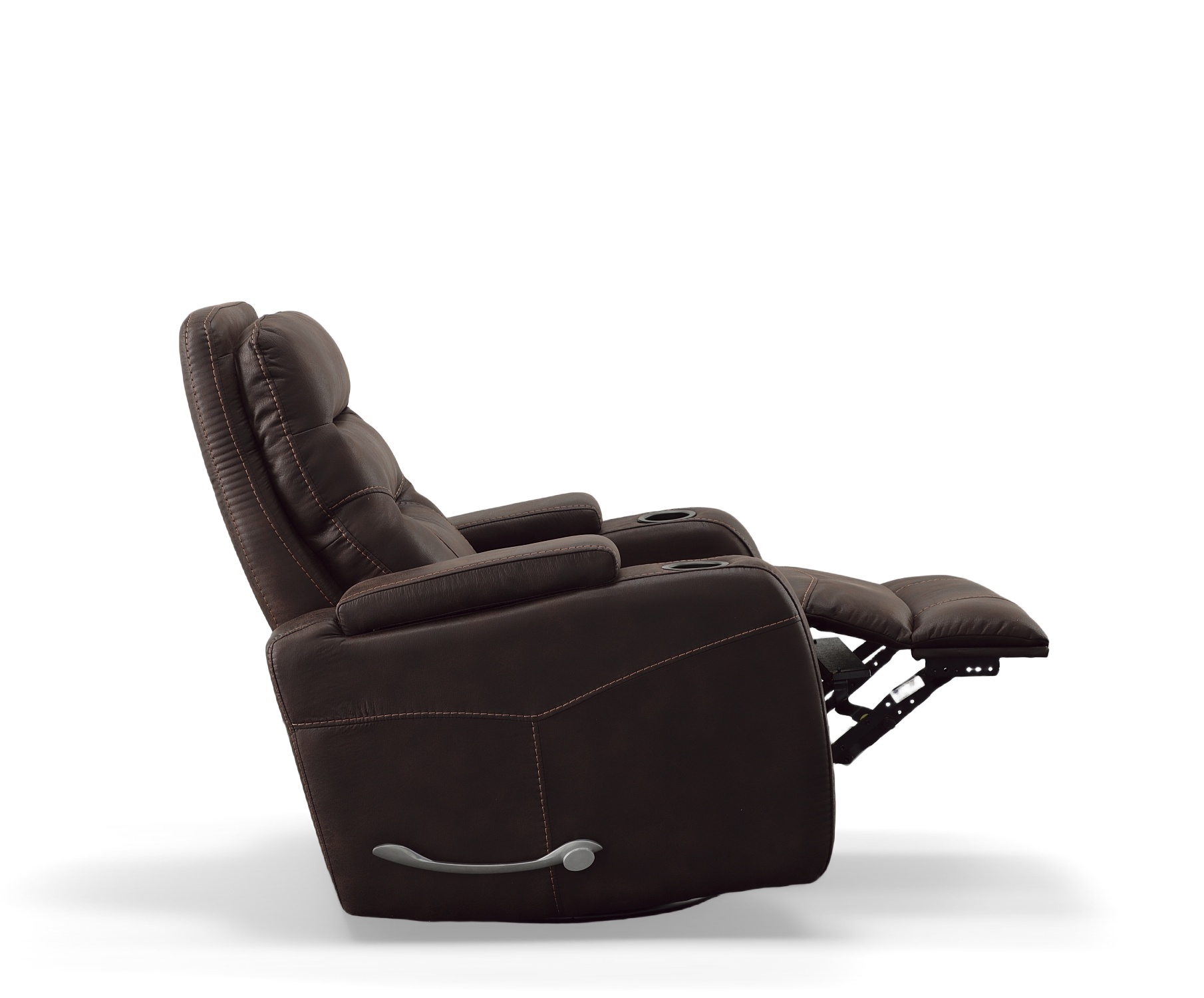 Man Wah Brown Performance Fabric Swivel Glider Recliner
