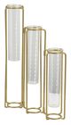 A & B Home Oversized Clear/Gold Vase-0