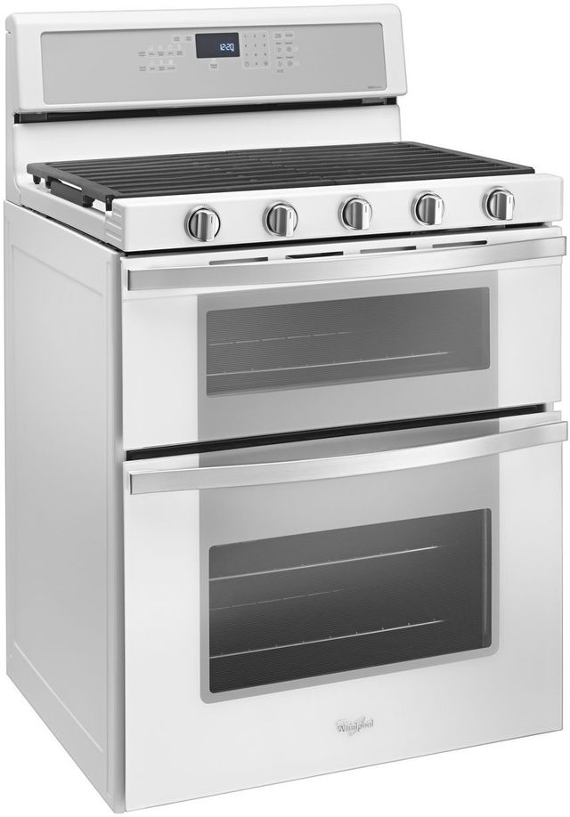 Whirlpool® 30" White Ice Double Oven Freestanding Gas Range-3