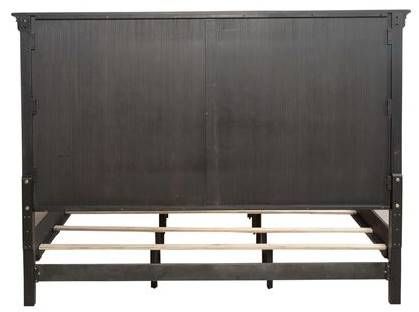 Liberty Furniture Allyson Park Wire Brushed Black Forest Panel Bed-3
