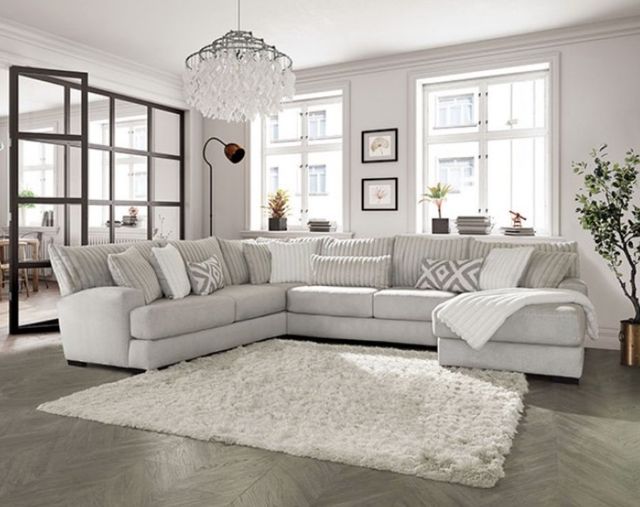 Furniture of America® Hermiston 4-Piece Gray Sectional-2