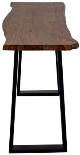 Porter International Designs Manzanita Harvest Console Table with Black Metal Architectural Base-2