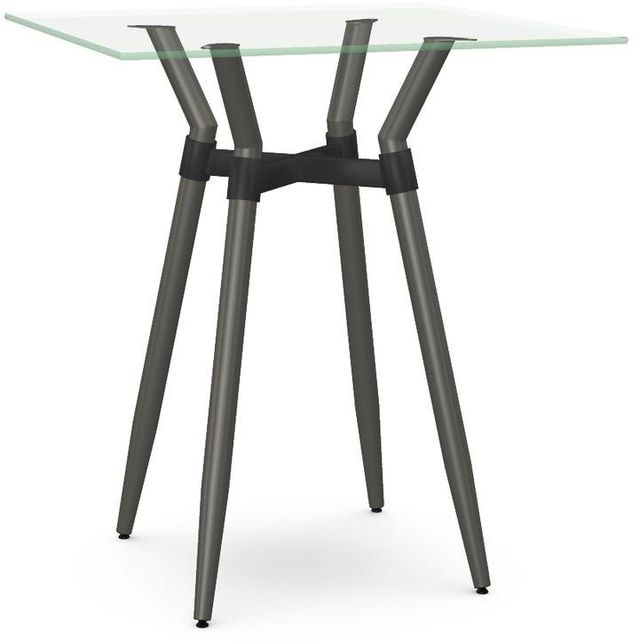 Amisco Customizable Link Glass Top 36" Square Bar Table-0