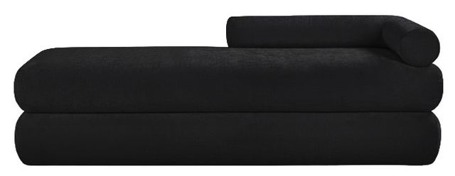 Meridian Furniture Kennedy Black Chenille Fabric Bench-1