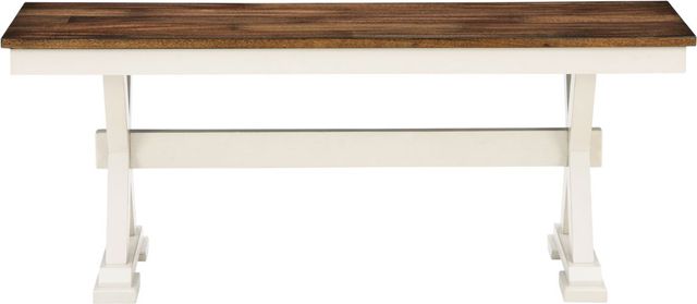 Signature Design by Ashley® Jendanton Antique White/Brown Large Dining Bench-2