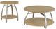 Coaster® Dacre 2-Piece Greige Coffee Table with Satin Nickel Base-0